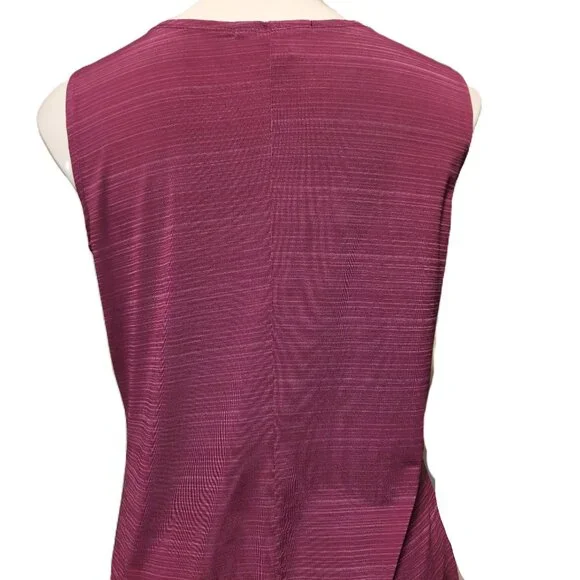 ❤️ 4/$20 Suzie in the City tank top Women's large Purple black V-neck front zip - Picture 10 of 13